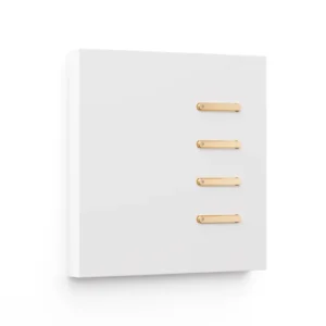 Basalte Matisse: Matisse KNX front - 1-gang - satin white - 4 buttons - gold