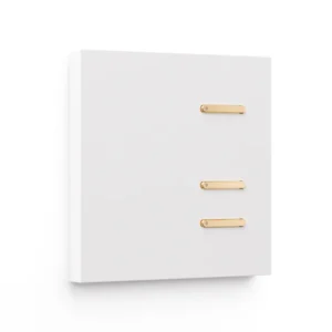 Basalte Matisse: Matisse KNX front - 1 gang - satin white - 3i buttons - gold