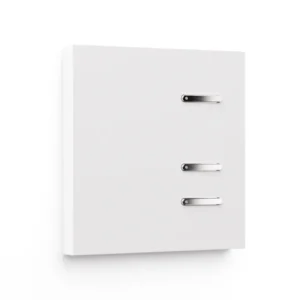 Basalte Matisse: Matisse KNX front - 1 gang - satin white - 3i buttons - chrome