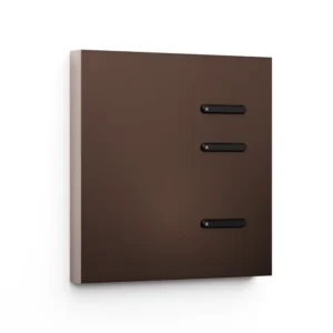Basalte Matisse: Matisse KNX front - 1-gang - bronze - 3 buttons - black