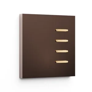 Basalte Matisse: Matisse KNX front - 1-gang - bronze - 4 buttons - gold