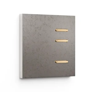 Basalte Matisse: Matisse KNX front - 1-gang - fer forgé grey - 3 buttons - gold