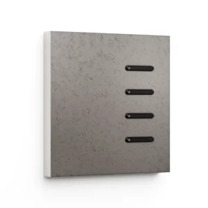 Basalte Matisse: Matisse KNX front - 1-gang - fer forgé grey - 4 buttons - black