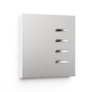 Basalte Matisse: Matisse KNX front - 1-gang - brushed nickel - 4 buttons - chrome