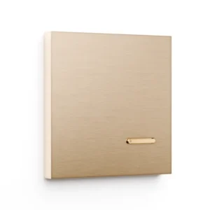 Basalte Matisse: Matisse KNX front - 1-gang - brushed brass - 1 button - gold