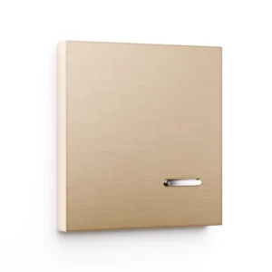 Basalte Matisse: Matisse KNX front - 1-gang - brushed brass - 1 button - chrome