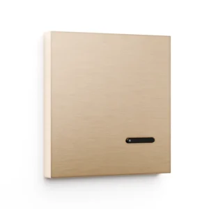 Basalte Matisse: Matisse KNX front - 1-gang - brushed brass - 1 button - black