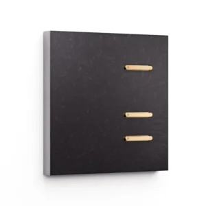Basalte Matisse: Matisse KNX front - 1 gang - fer forgé gunmetal - 3i buttons - gold