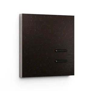 Basalte Matisse: Matisse KNX front - 1-gang - fer forgé bronze - 2 buttons - black