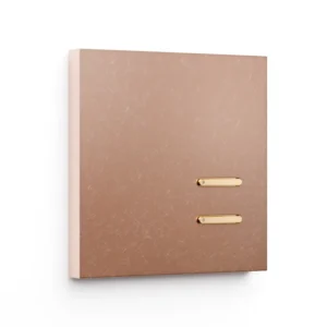 Basalte Matisse: Matisse KNX front - 1-gang - fer forgé rosé - 2 buttons - gold