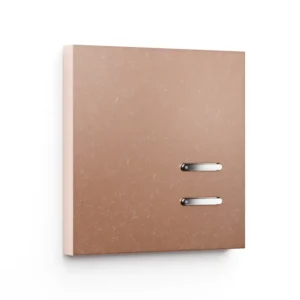 Basalte Matisse: Matisse KNX front - 1-gang - fer forgé rosé - 2 buttons - chrome