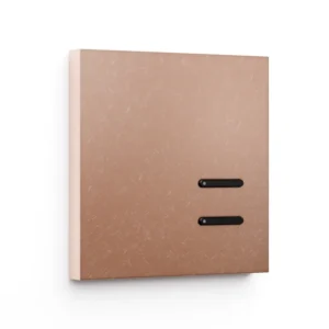 Basalte Matisse: Matisse KNX front - 1-gang - fer forgé rosé - 2 buttons - black