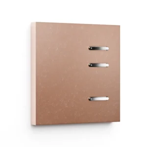 Basalte Matisse: Matisse KNX front - 1-gang - fer forgé rosé - 3 buttons - chrome