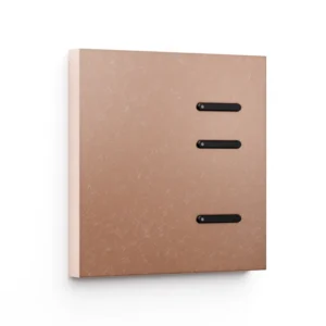 Basalte Matisse: Matisse KNX front - 1-gang - fer forgé rosé - 3 buttons - black