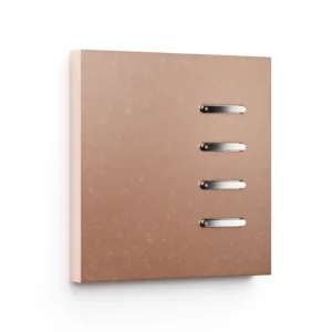 Basalte Matisse: Matisse KNX front - 1-gang - fer forgé rosé - 4 buttons - chrome