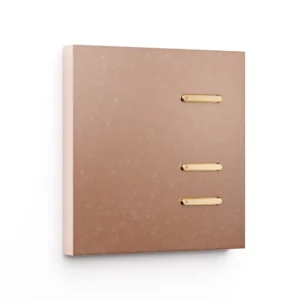 Basalte Matisse: Matisse KNX front - 1 gang - fer forgé rosé - 3i buttons - gold