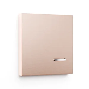 Basalte Matisse: Matisse KNX front - 1-gang - rosé - 1 button - chrome