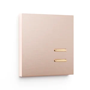 Basalte Matisse: Matisse KNX front - 1-gang - rosé - 2 buttons - gold