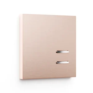 Basalte Matisse: Matisse KNX front - 1-gang - rosé - 2 buttons - chrome
