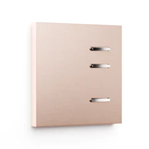 Basalte Matisse: Matisse KNX front - 1-gang - rosé - 3 buttons - chrome