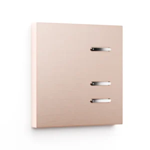 Basalte Matisse: Matisse KNX front - 1 gang - rosé - 3i buttons - chrome