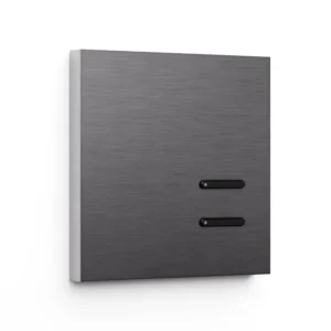 Basalte Matisse: Matisse KNX front - 1-gang - brushed volcanic grey - 2 buttons - black