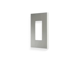 Basalte Outlet covers: US single outlet cover - vertical brushed nickel