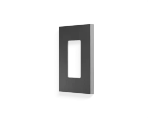 Basalte Outlet covers: US single outlet cover - vertical brushed volcanic grey