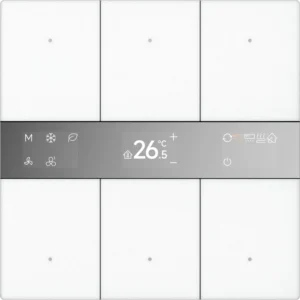 S series KNX Multifunctional Thermostat, 6 Buttons with Secure, White