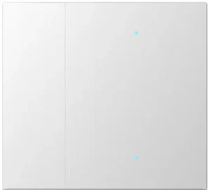 Metal Button Set for KNX Waltz Push Button Sensor, 1-Gang, light through dot, Silver