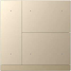 Metal Button Set for KNX Waltz Push Button Sensor, 3-Gang, light through engraving, Gold