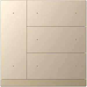 Metal Button Set for KNX Waltz Push Button Sensor, 4 Gang, light through engraving, Gold