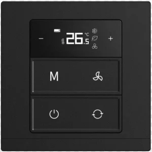 KNX Waltz Push Button Thermostat Front Panel Kit, Black