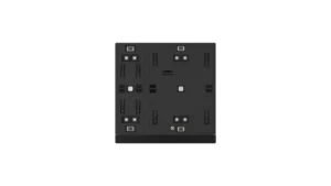 KNX Waltz Push Button Sensor with Secure, 2-Gang, Module, Black Bar + Black/Gray Button