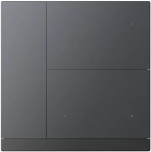 KNX Waltz Push Button Sensor, 3-Gang, Gray