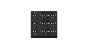 KNX Waltz Push Button Sensor with Secure, 4-Gang, Module, Black Bar + Black/Gray Button