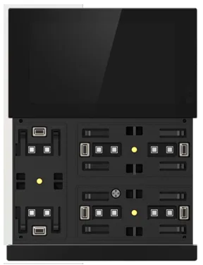 KNX Waltz Touch+ Pad with Secure, Module, Black Bar + Black/Gray Button
