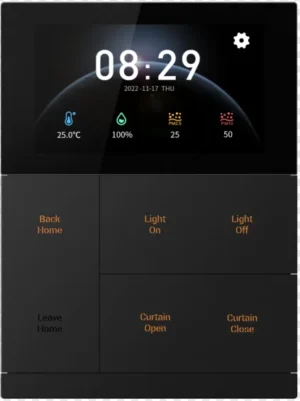 Metal Button Set for KNX Waltz Touch+ Pad, light through engraving, Black