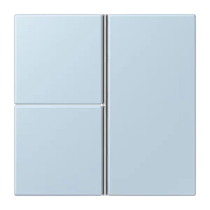 Cover kit 3-gang, F40, thermoplastic lacquered, LS range, outremer clair (32022)