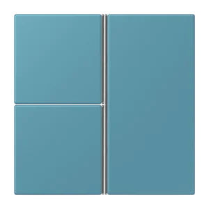 Cover kit 3-gang, F40, thermoplastic lacquered, LS range, céruléen vif (32031)