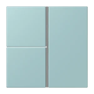 Cover kit 3-gang, F40, thermoplastic lacquered, LS range, céruléen clair (32033)