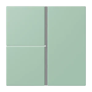 Cover kit 3-gang, F40, thermoplastic lacquered, LS range, vert anglais clair (32041)