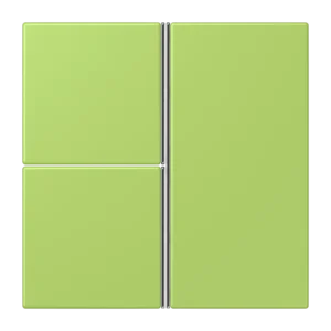 Cover kit 3-gang, F40, thermoplastic lacquered, LS range, vert clair (32052)