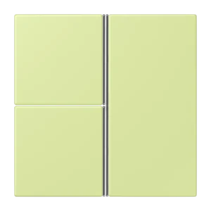 Cover kit 3-gang, F40, thermoplastic lacquered, LS range, vert jaune clair (32053)