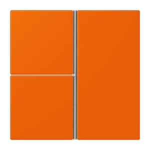 Cover kit 3-gang, F40, thermoplastic lacquered, LS range, orange (32080)