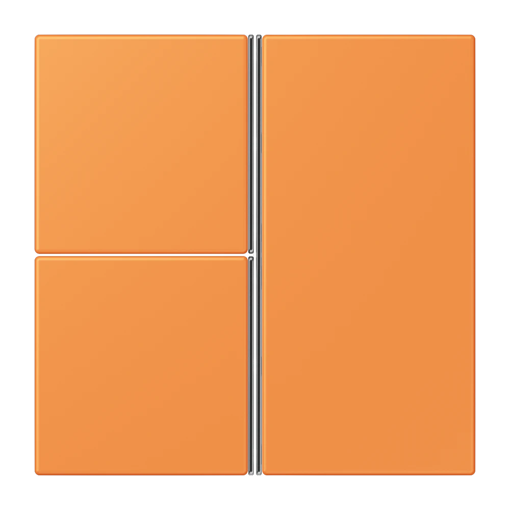 Cover kit 3-gang, F40, thermoplastic lacquered, LS range, orange clair (32081)