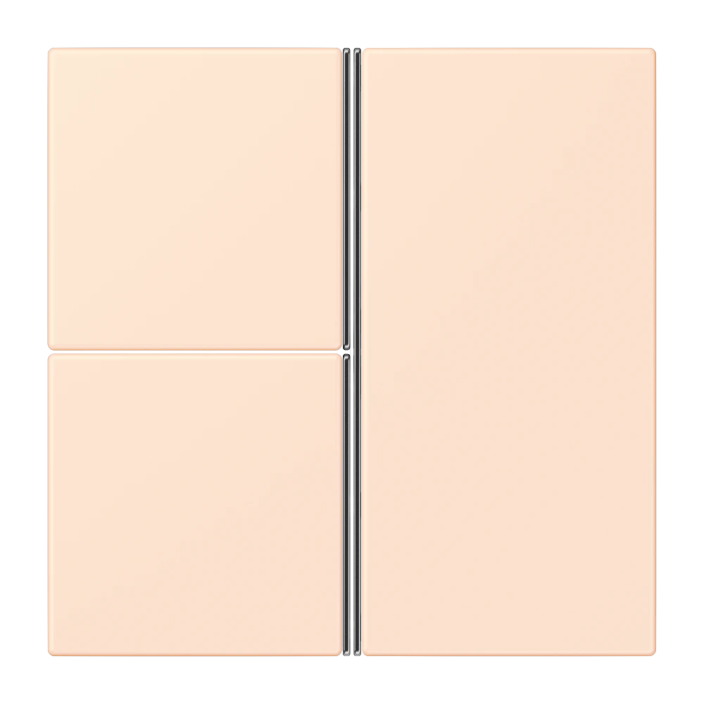 Cover kit 3-gang, F40, thermoplastic lacquered, LS range, orange pâle (32082)