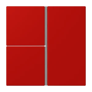 Cover kit 3-gang, F40, thermoplastic lacquered, LS range, rouge vermillon 31 (32090)