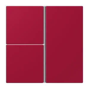 Cover kit 3-gang, F40, thermoplastic lacquered, LS range, rouge carmin (32100)