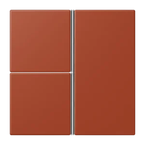 Cover kit 3-gang, F40, thermoplastic lacquered, LS range, l'ocre rouge (32110)